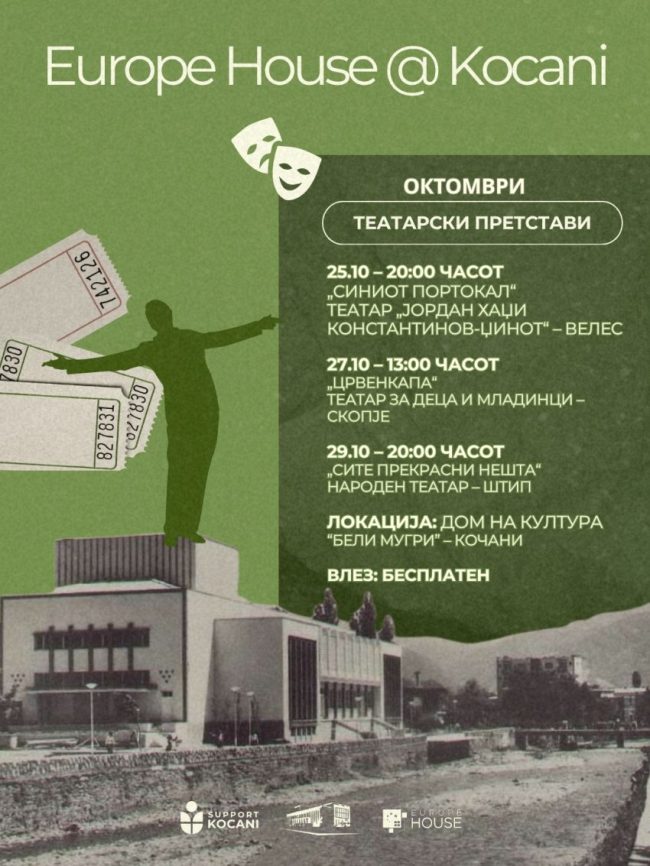 3 театарски претстави во Кочани